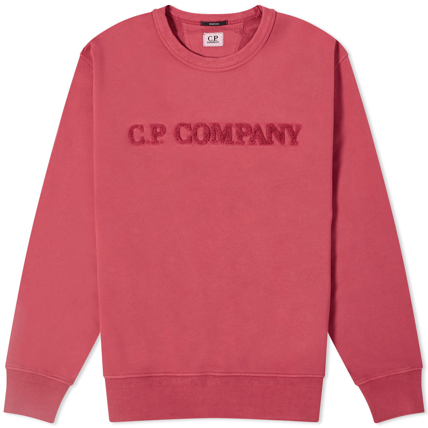 Sweatshirt C.P. Company Cotton Diagonal Fleece Logo Sweatshirt Rød | CMSS096A-110044R-577, 0