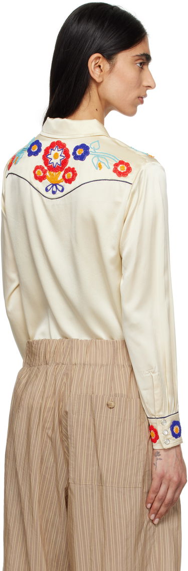 Skjorte Bode Bode Garden Party Embroidered Western Shirt Beige | WRS25SH035, 2