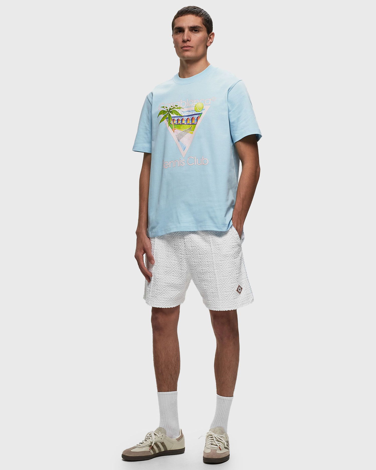 Shorts Casablanca Monogram Shorts Hvid | MPS24-JTR-113-01, 1