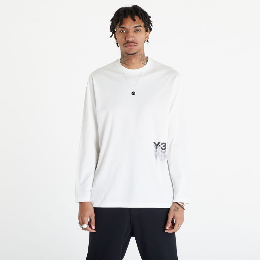 T-shirt Y-3 Graphic Long Sleeve Tee UNISEX Off White Hvid | IZ3121