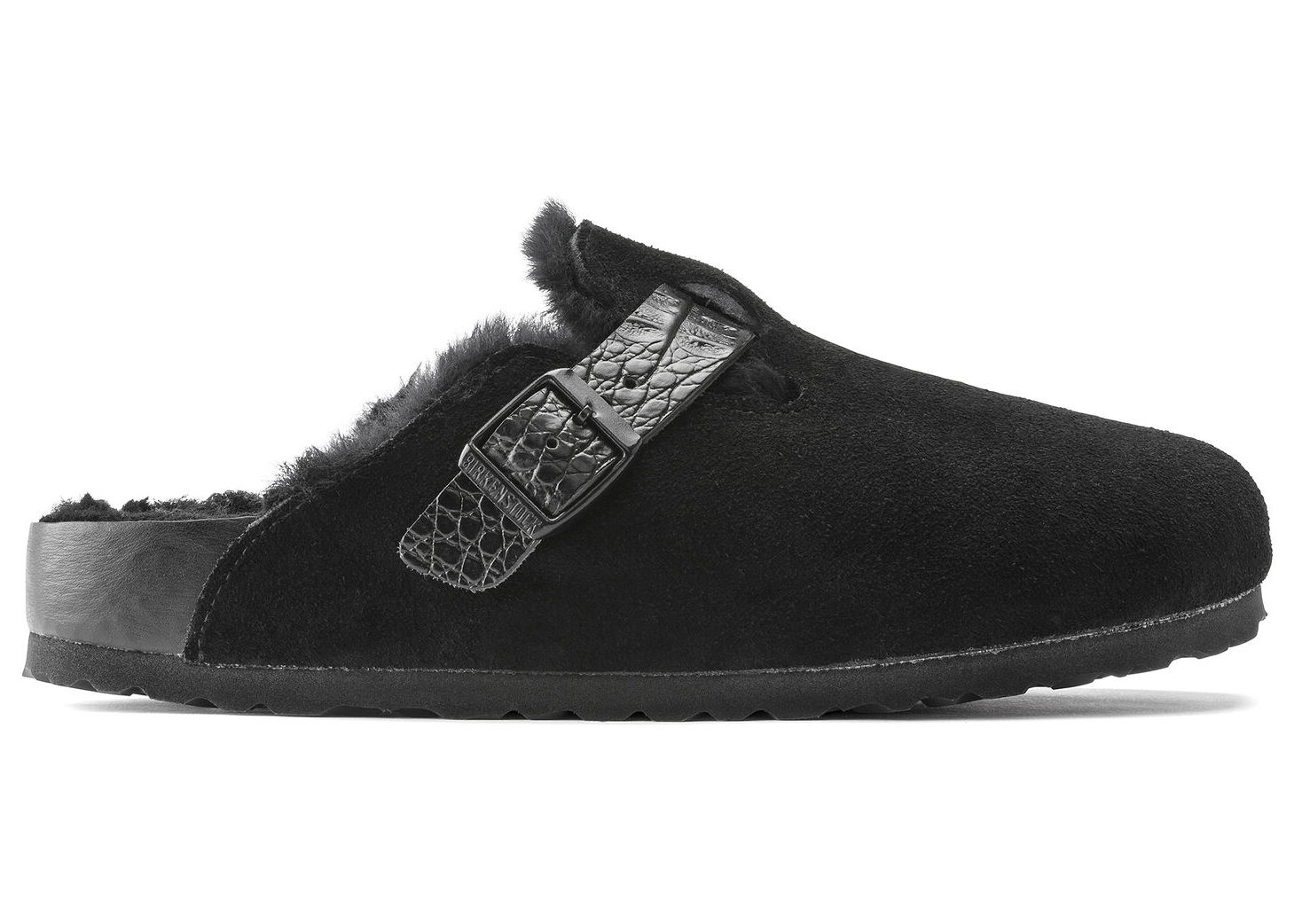 Sneakers og sko Birkenstock Boston Shearling Suede Sort | 1021009/1021082, 0