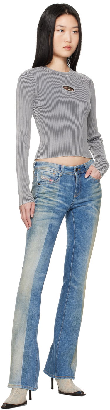 Crop top Diesel Cutout Ribbed Sweater Grå | A16735 0DBDI, 3