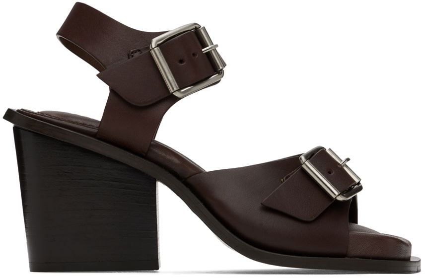 Sneakers og sko LEMAIRE Square Heeled Sandals Brun | FO0024 LL196, 0