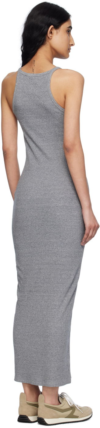 Kjole rag & bone Rag & Bone Essential Ribbed Tank Midi Dress Grå | WCC24S3007CA07, 2