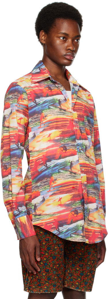 Skjorte ERL ERL Sunset Beach Print Shirt Flerfarvet | ERL06B006, 1