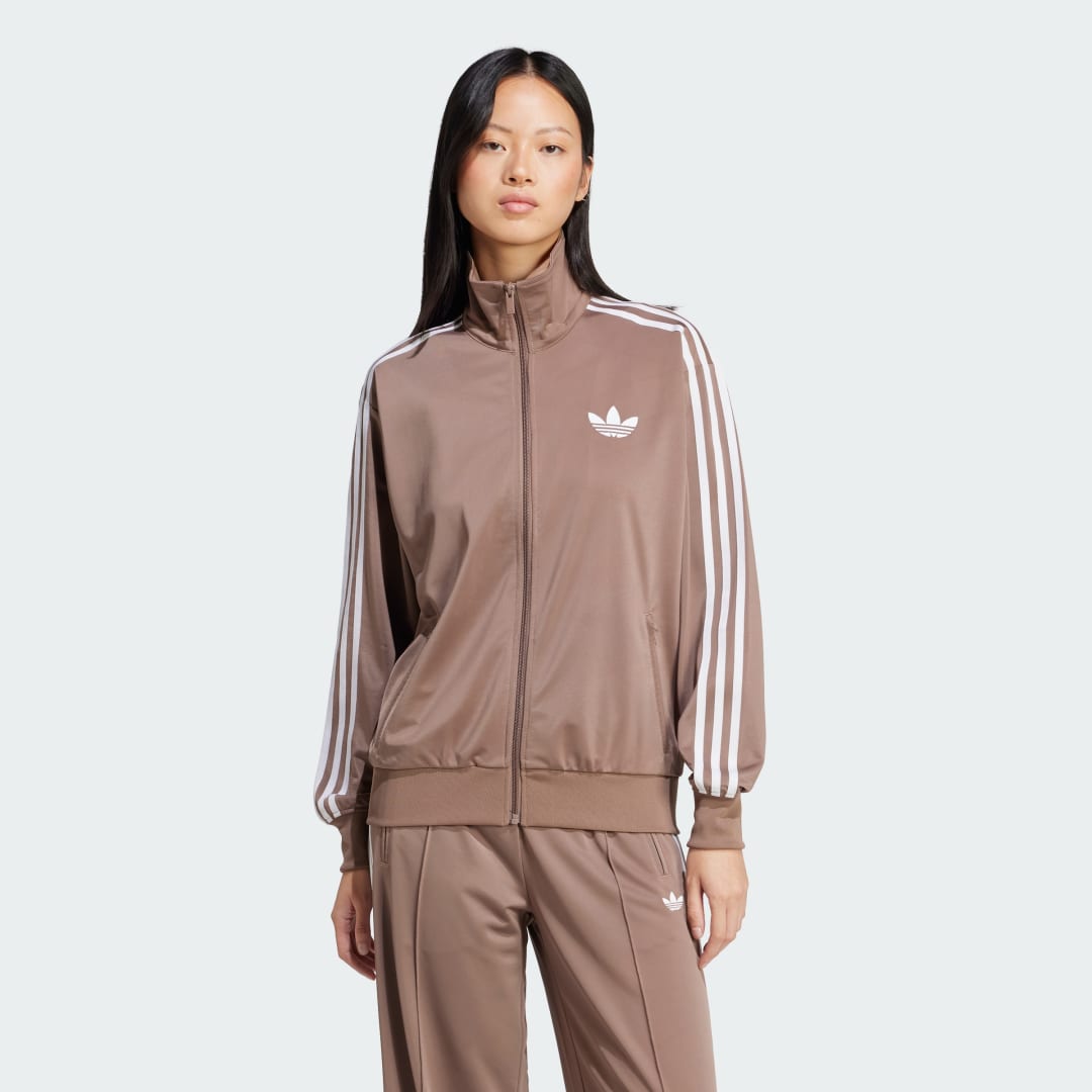 Træningsdragt adidas Performance Classic Firebird Loose Track Jacket Brun | JC8253, 0