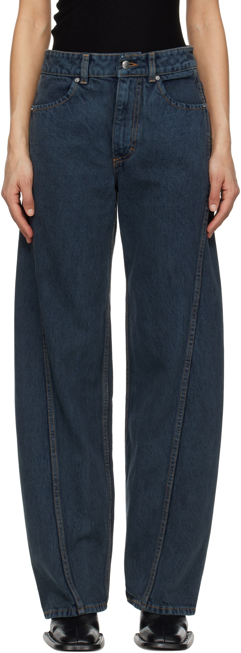 Jeans Eckhaus Latta Eckhaus Latta Bend Jeans Blå | 1225-EL-PS25-P -