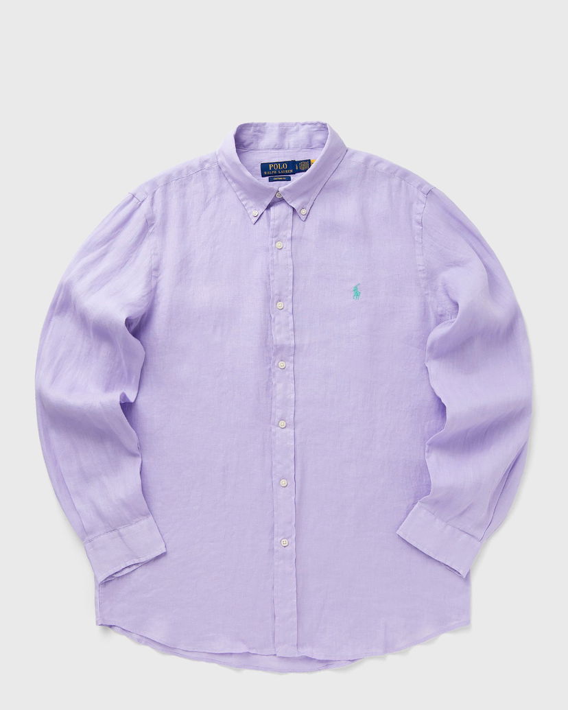 Skjorte Polo by Ralph Lauren Ralph Lauren Custom Fit Linen Long Sleeve Shirt Lilla | 710966294014