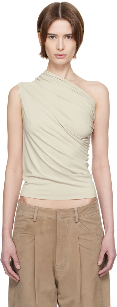 Tanktop Entire Studios Entire Studios Pillar One-Shoulder Top Beige | ES2515ST, 0