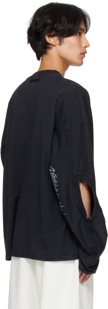 T-shirt VETEMENTS Vetements Cradle of Filth 'Decadence' Cut-Up Longsleeve T-Shirt Sort | UCF76LS980B, 2