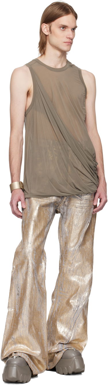 Tanktop Rick Owens Rick Owens Hollywood Anthem Draped Tank Top Grøn | RR01E5152 BZ, 3