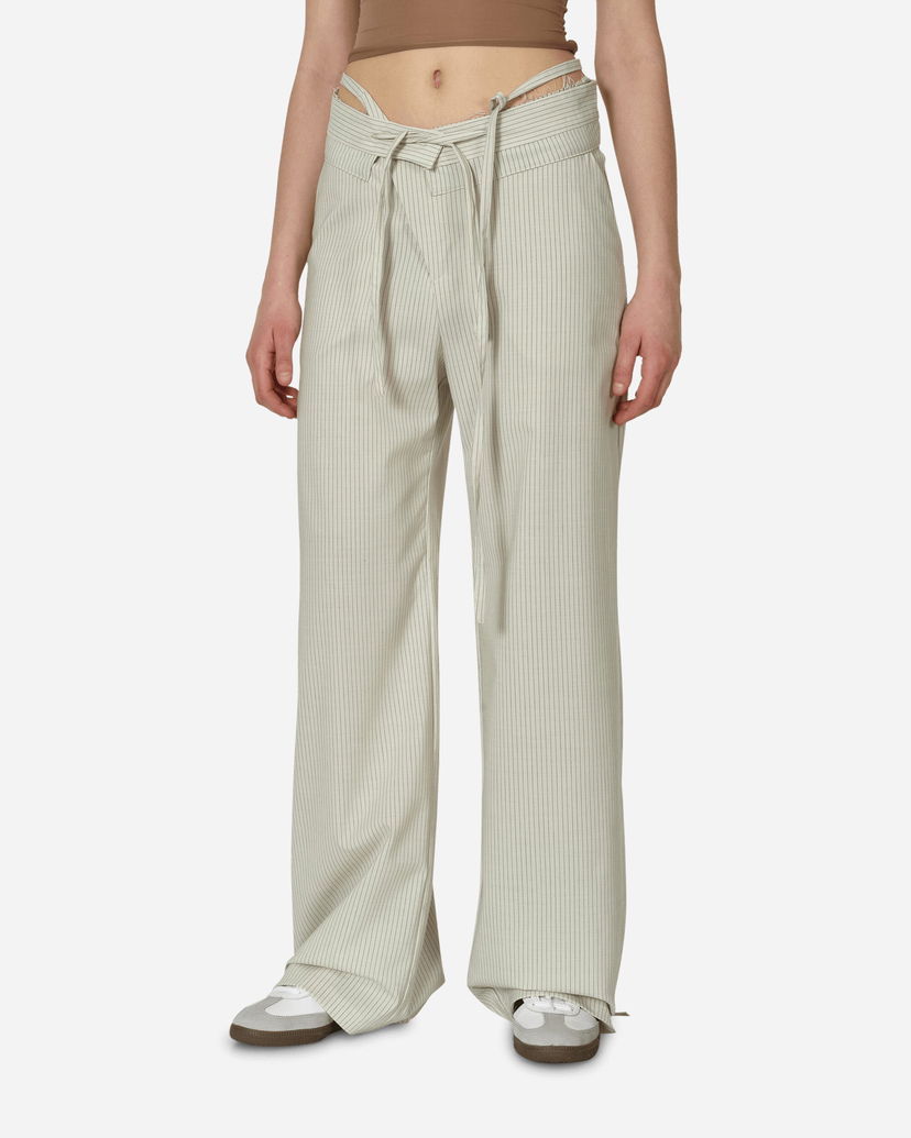 Bukser Ottolinger Double Fold Suit Pants Pinstripe Beige | 2302412 CREAMP