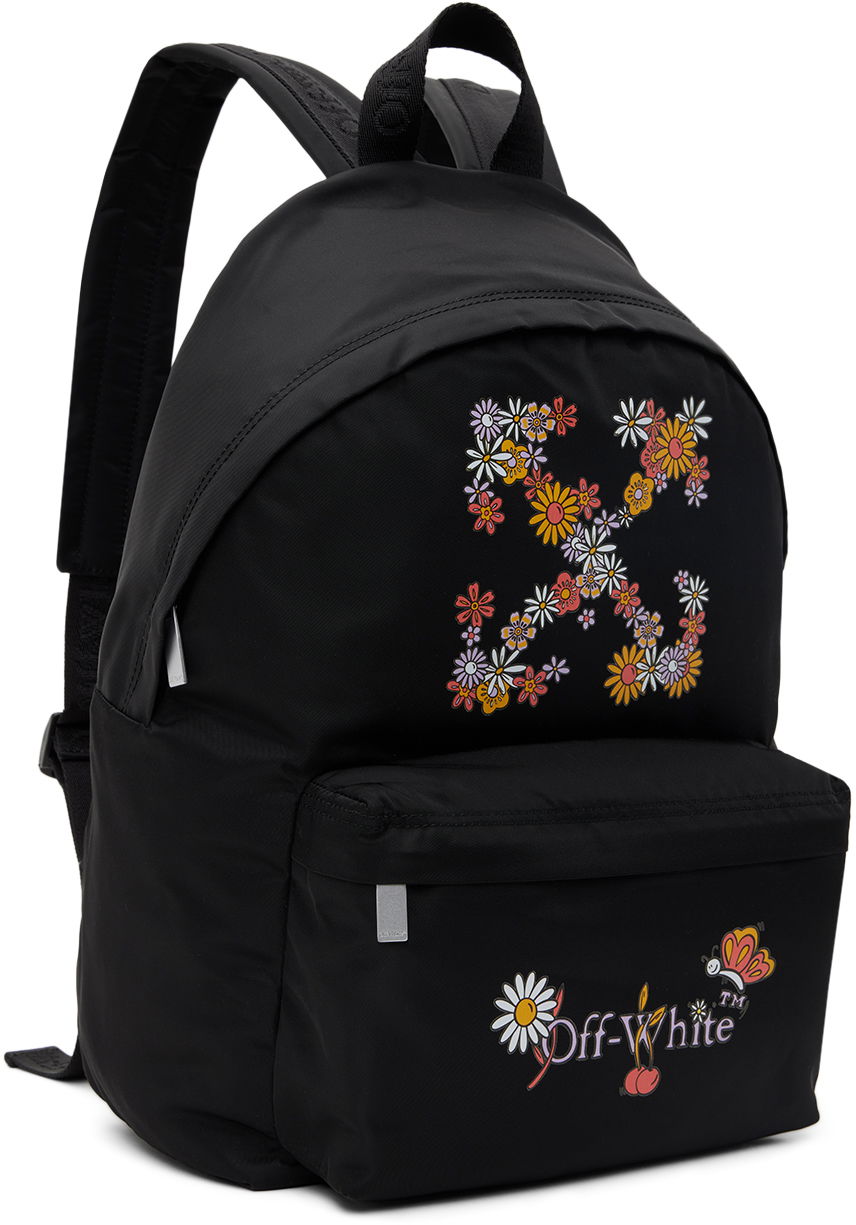 Rygsæk Off-White Off-White Funny Flowers Backpack Sort | OGNB001S24FAB0011084, 1