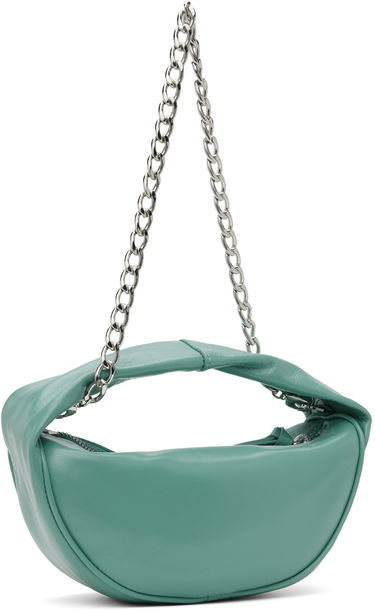 Skuldertaske BY FAR BY FAR Cush Cadet Creased Leather Shoulder Bag Grøn | MWBTH014LL002BL052PL, 2