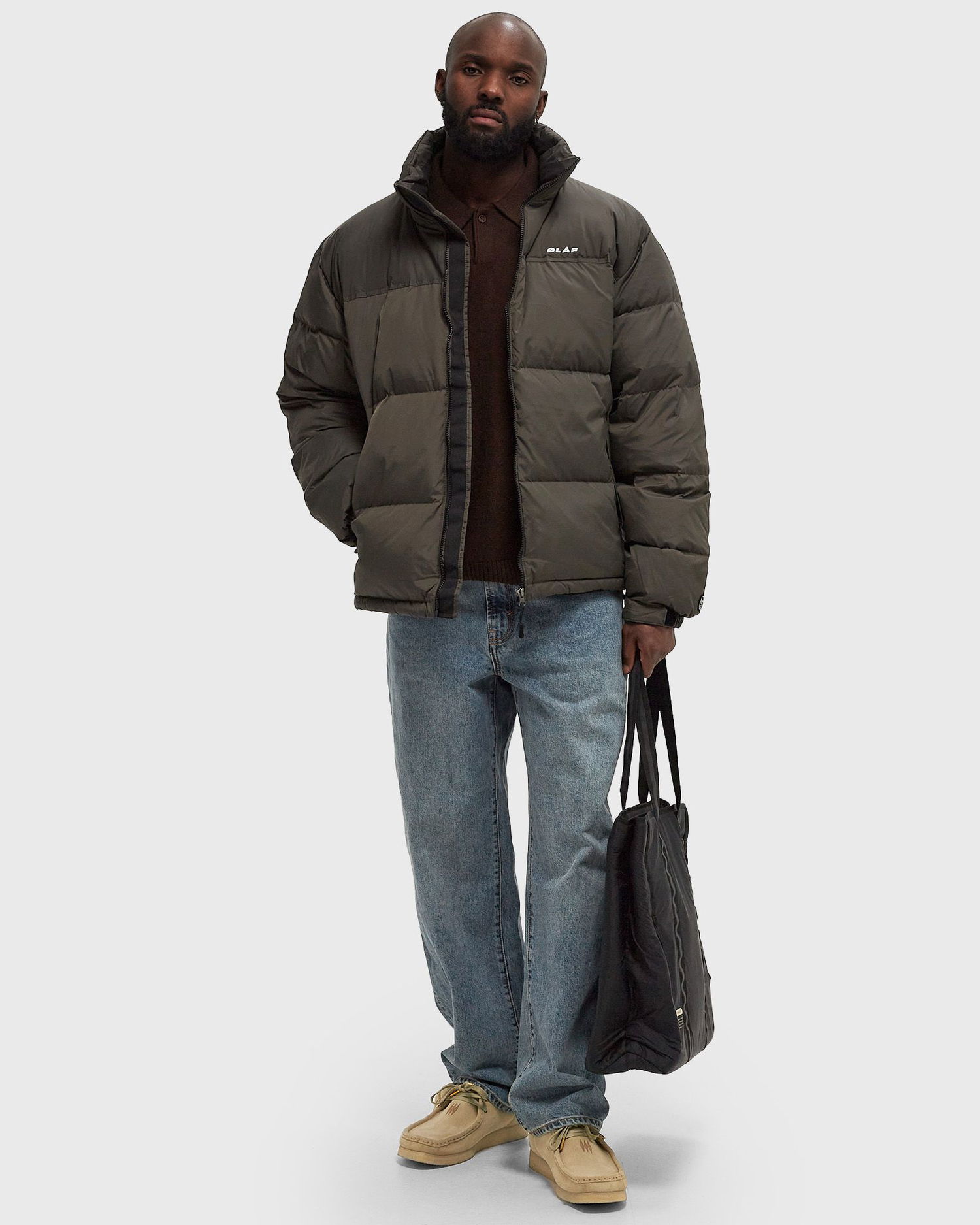 Puffer jakke ØLÅF Puffer Jacket Grå | M180613-CHARCOAL, 1