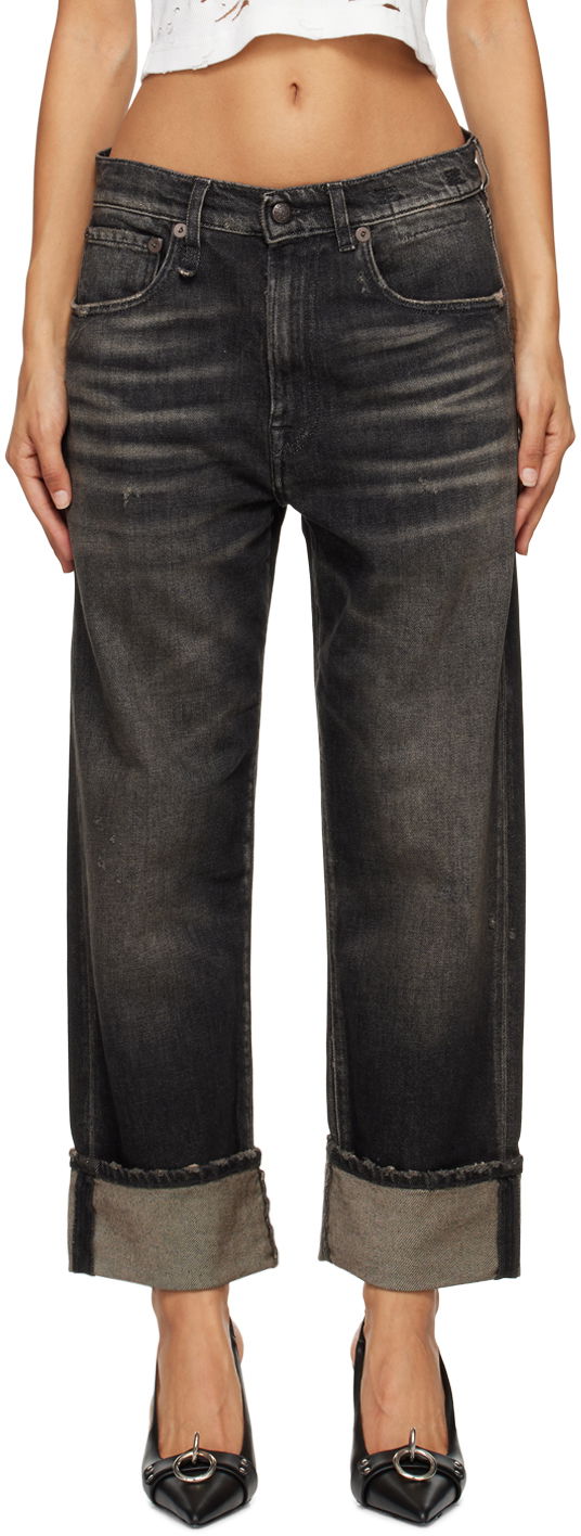 Jeans R13 R13 Cuffed X-Boyfriend Jeans Sort | R13WD111-D152C