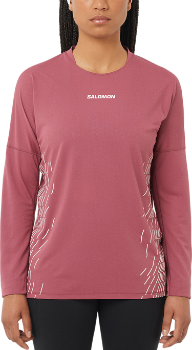 T-shirt Salomon Salomon Sense Aero Graphic Long Sleeve T-Shirt Lyserød | lc2697900, 0