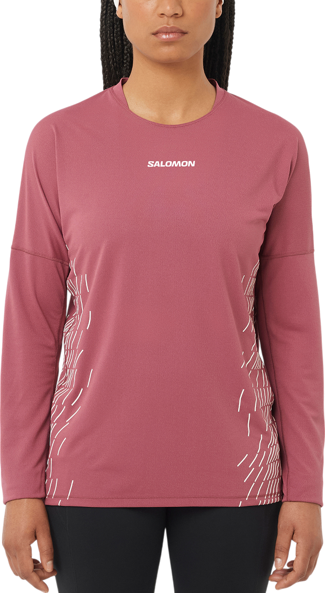 T-shirt Salomon Salomon Sense Aero Graphic Long Sleeve T-Shirt Lyserød | lc2697900