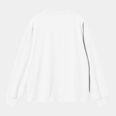 T-shirt Carhartt WIP Long Sleeve American Script T-Shirt Hvid | I035466_5, 2