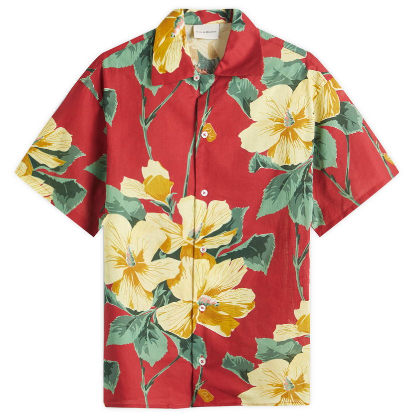 Skjorte Drôle de Monsieur Drole de Monsieur Luciano Floral Print Shirt Rød | G-SH202-LI005-RD
