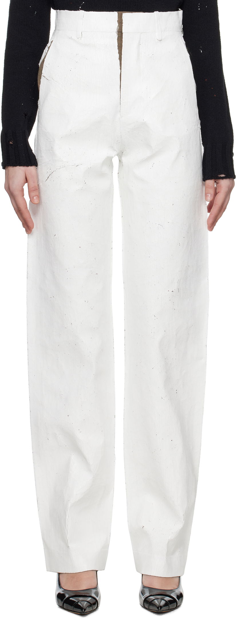 Bukser Maison Margiela MM6 Maison Margiela Tailoring Trousers Hvid | S62KB0224 M35437