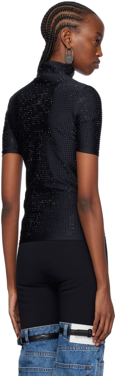 Sweater Coperni Coperni Crystal Embellished Mock Neck Top Sort | COPJS20BIS855, 2
