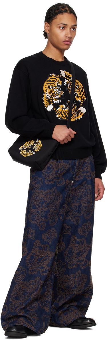 Sweater KENZO VERDY Edition Embroidered Sweater Sort | FF58PU7133CR, 3