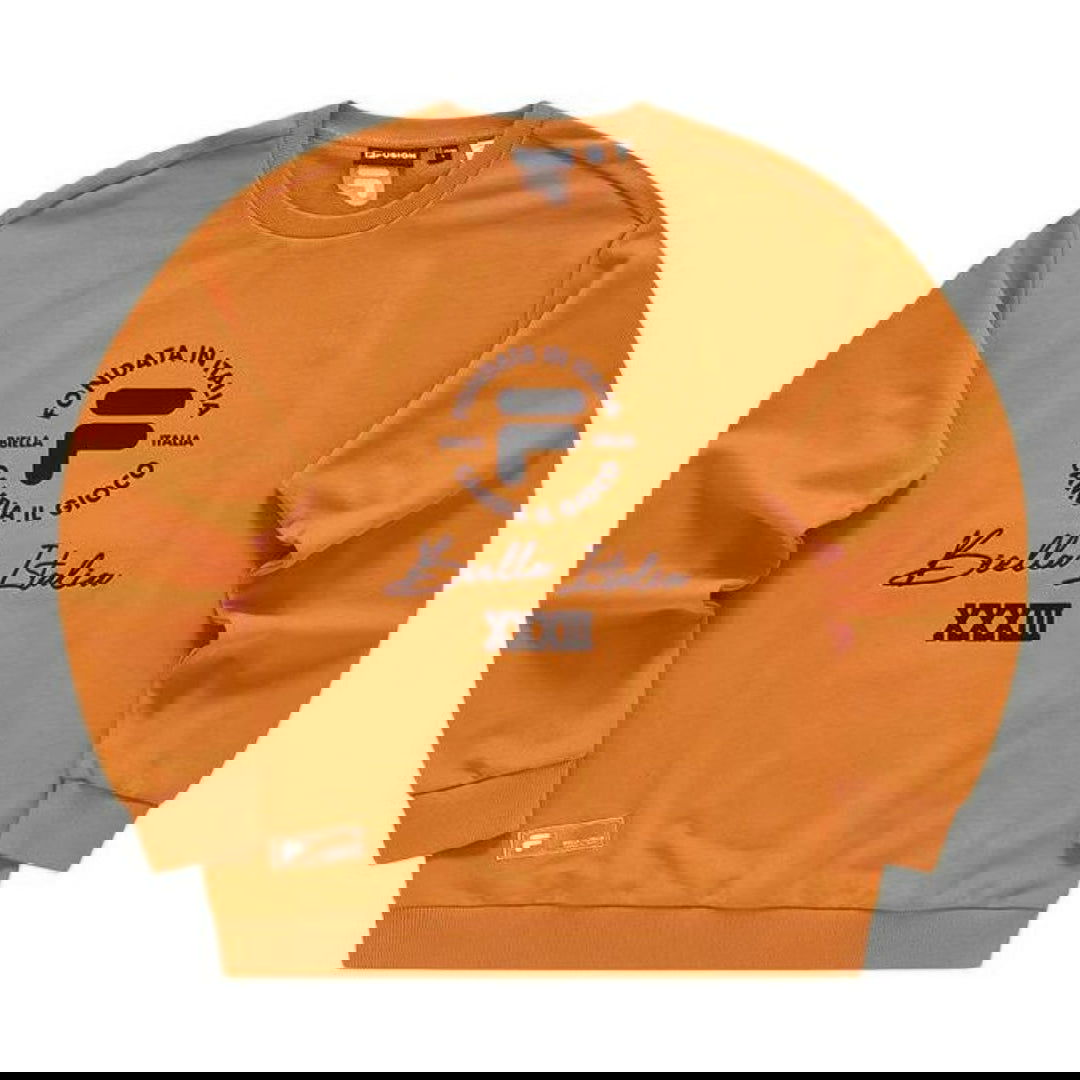 Sweatshirt FILA Fusion Logo Printed Sweater Orange | T11M345204F-OR, 0