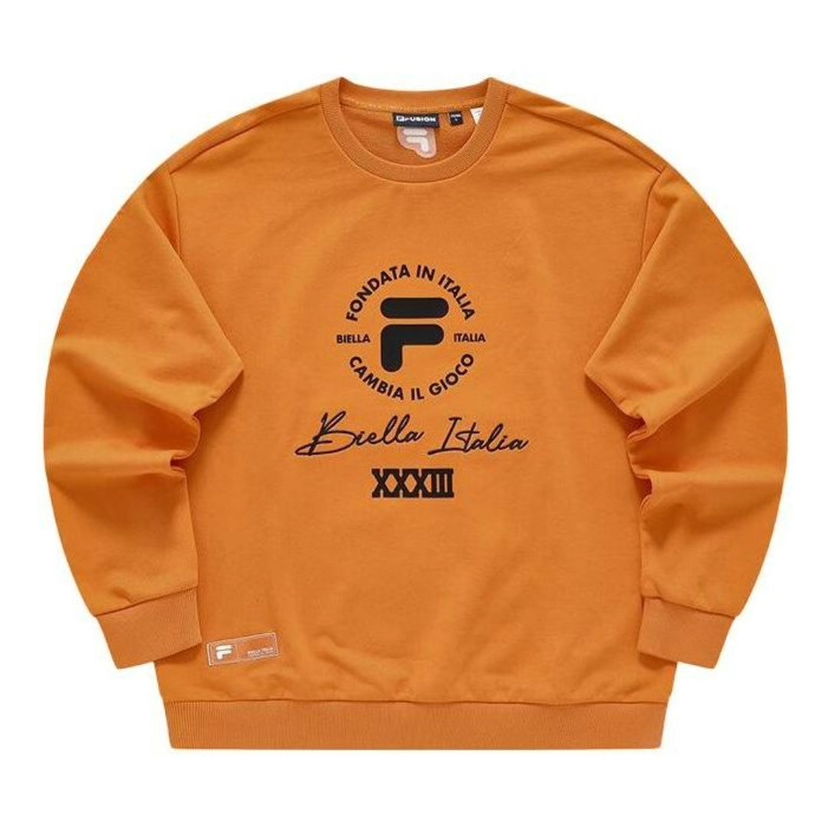 Sweatshirt FILA Fusion Logo Printed Sweater Orange | T11M345204F-OR