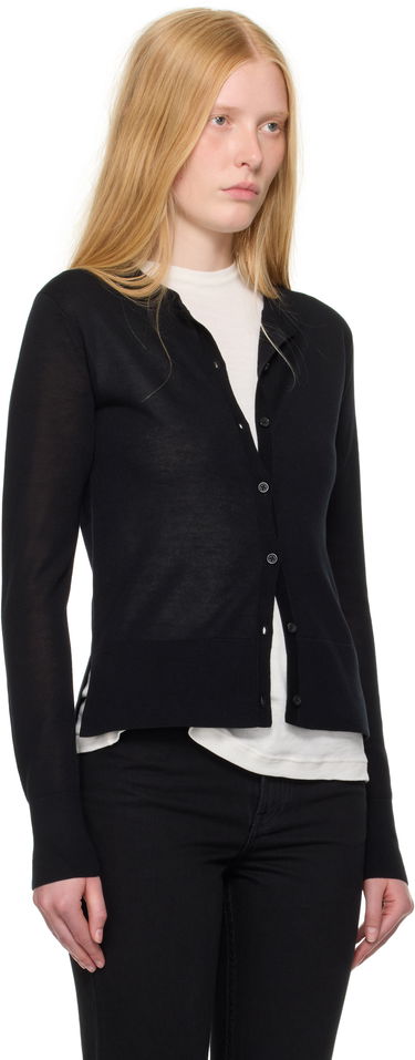 Sweater TOTEME TOTEME Fine Knit Cardigan Grå | 243-WRT0329-YA0079, 4