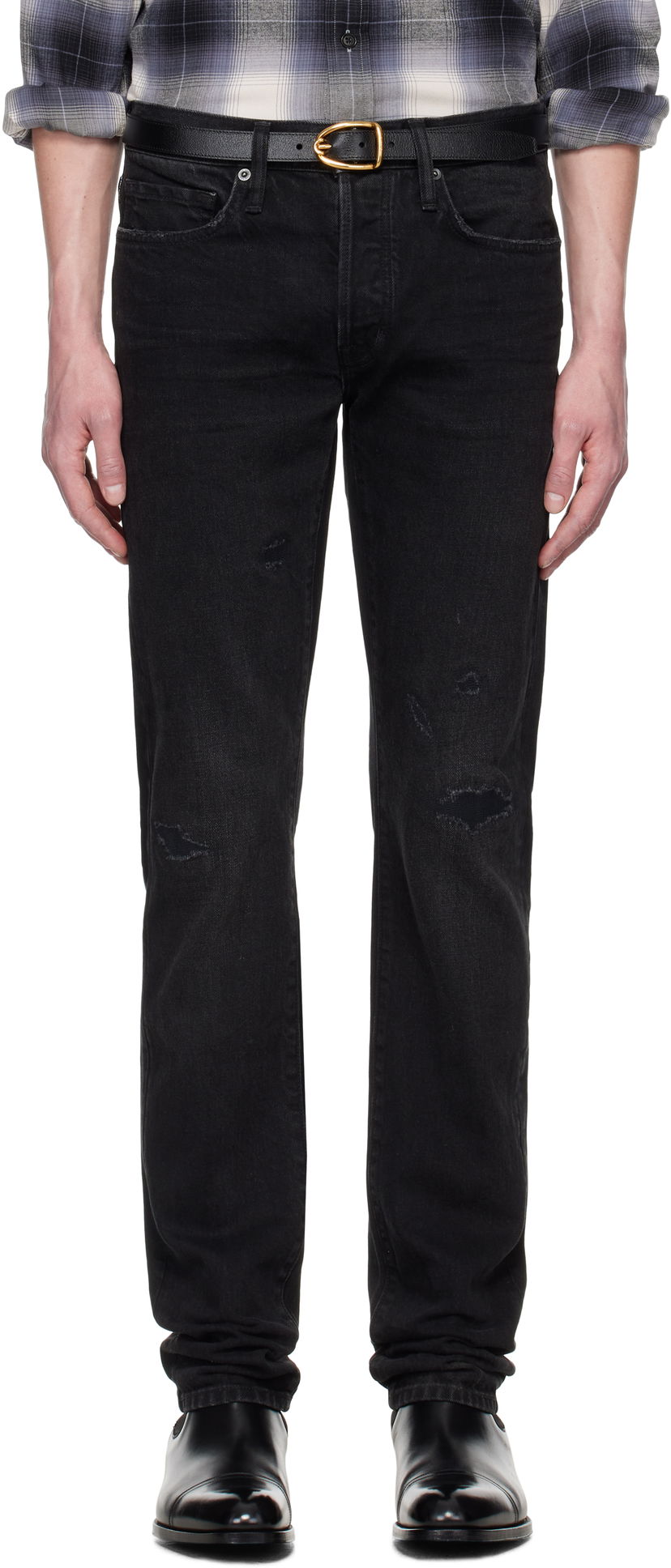 Jeans Tom Ford TOM FORD Stretch Straight Fit Jeans Sort | DPH001-DMC058S25