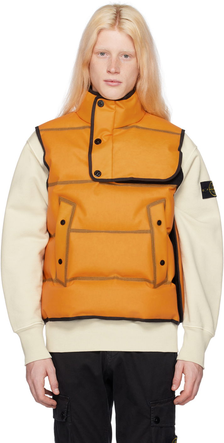 Vest Stone Island Strada Ice Down Vest Orange | 7915G1399, 0