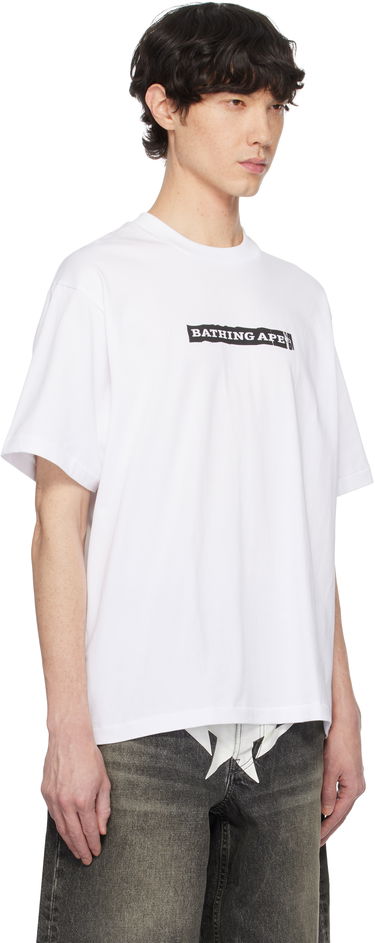 T-shirt BAPE Stencil Logo Relaxed Fit T-Shirt Hvid | 001TEK801332M, 1