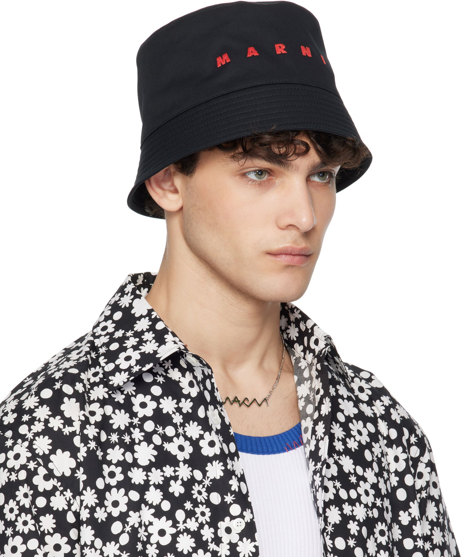 Hat Marni Embroidered Logo Bucket Hat Sort | CLZC0110S0 UTC311, 1