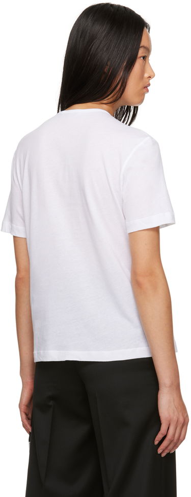 T-shirt Ann Demeulemeester Dagmar Embroidered Logo T-Shirt Hvid | 2302-W-JTS02-23-FA206-001, 2