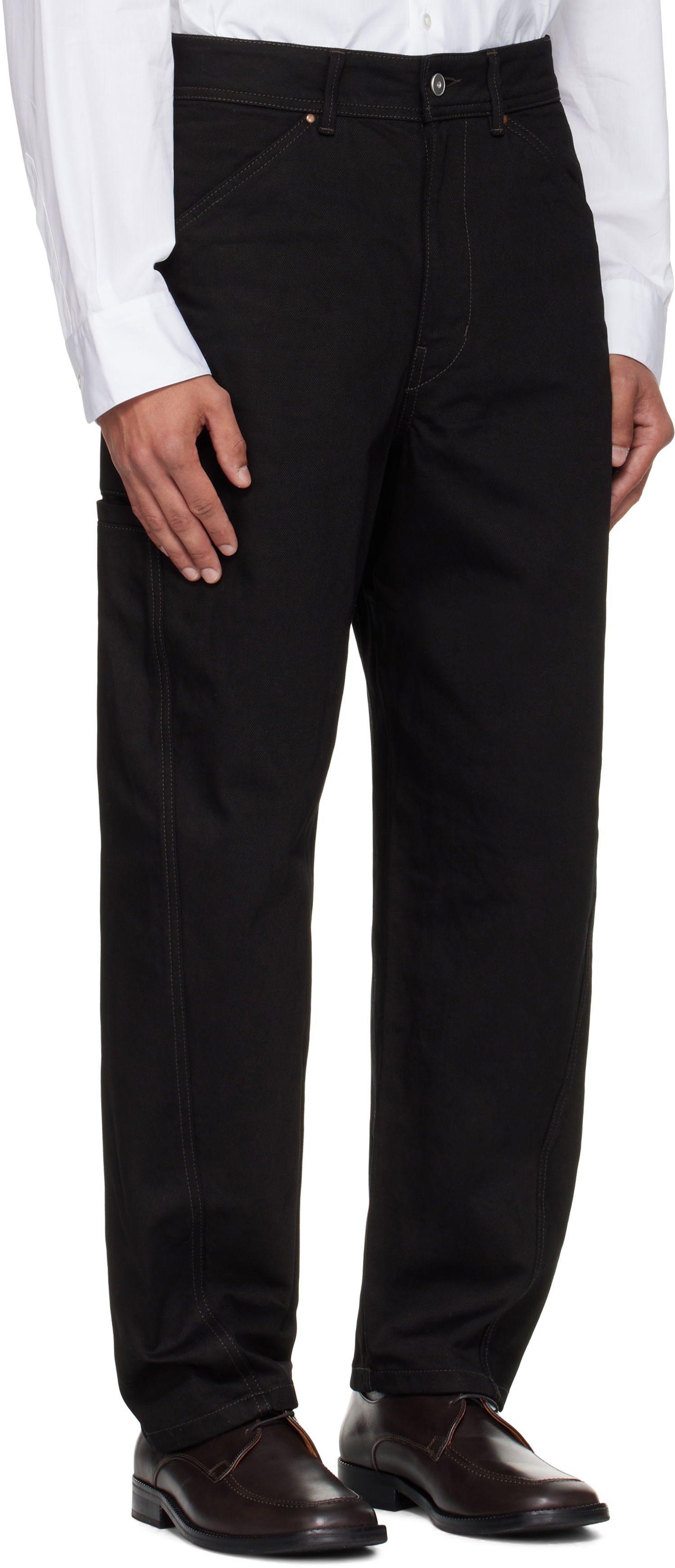 Jeans LEMAIRE Lemaire Twisted Workwear Jeans Sort | PA1102 LD1055, 1