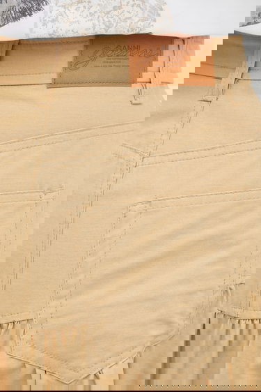 Nederdel GANNI GANNI Classic Summer Suiting Maxi A-Line Skirt Beige | W0620, 4