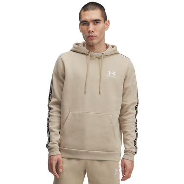 Sweatshirt Under Armour Icon Fleece Hoodie with Taping Beige | 1389356-299, 0