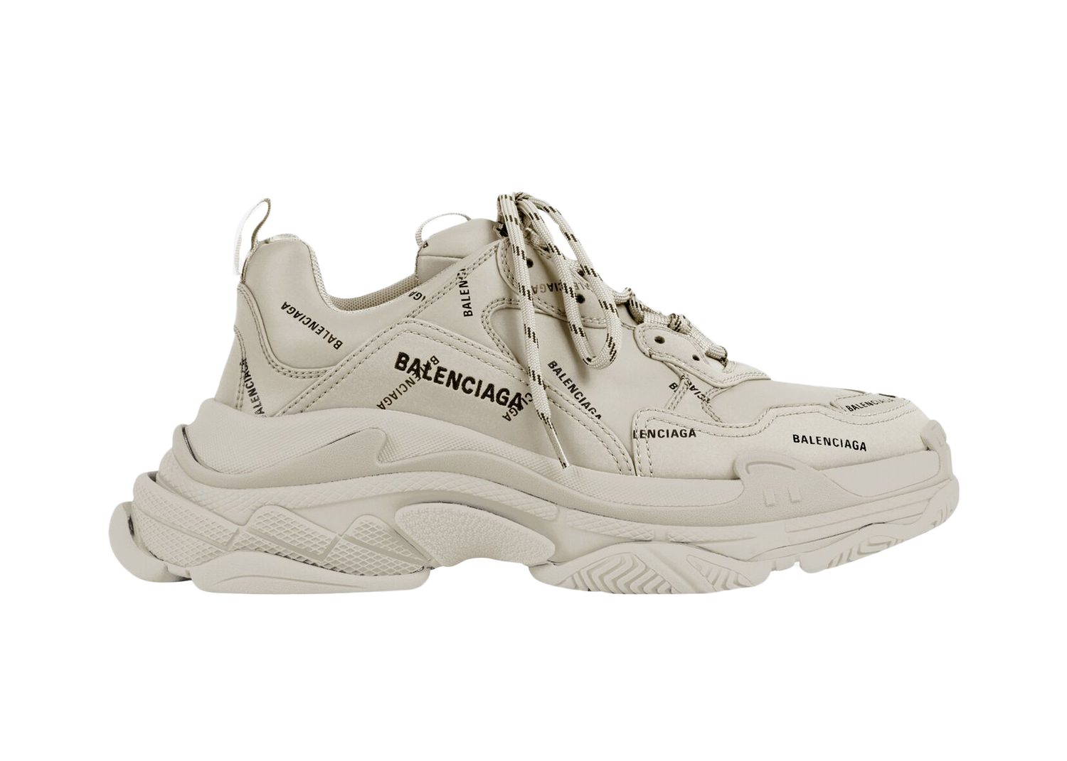 Sneakers og sko Balenciaga All Over Logo Triple S Beige W Beige | 524039W2FA19710, 0
