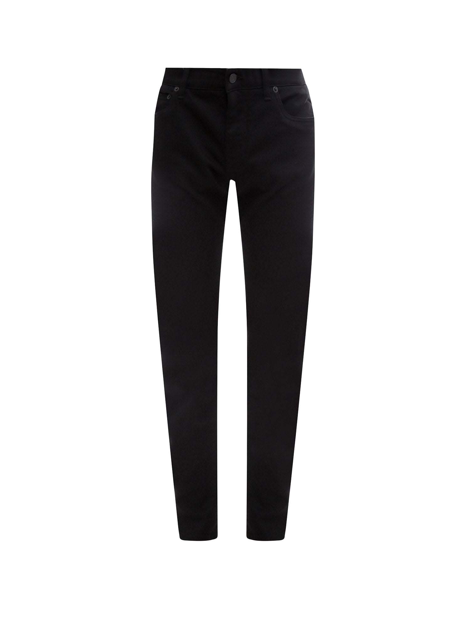 Bukser Dolce & Gabbana Stretch Cotton Back Embossed Logo Trousers Black Sort | GY07CZG8DK3#S9001, 0