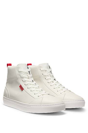 Tøj BOSS High-top Faux Leather Hvid | 50537334, 0