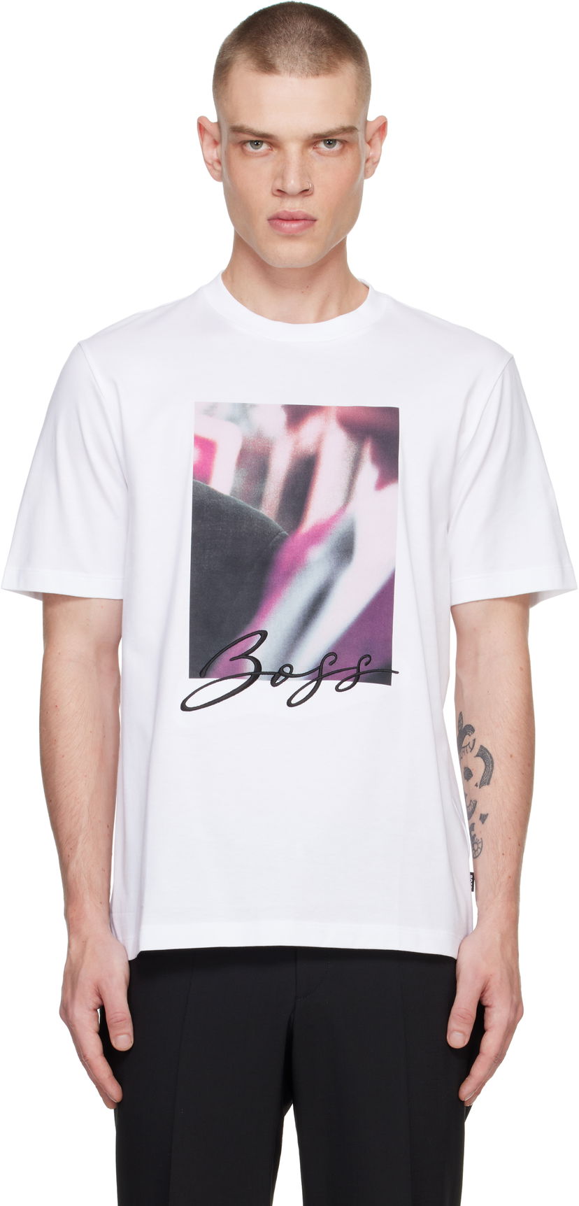 T-shirt BOSS Graphic Logo T-Shirt Hvid | 50536460