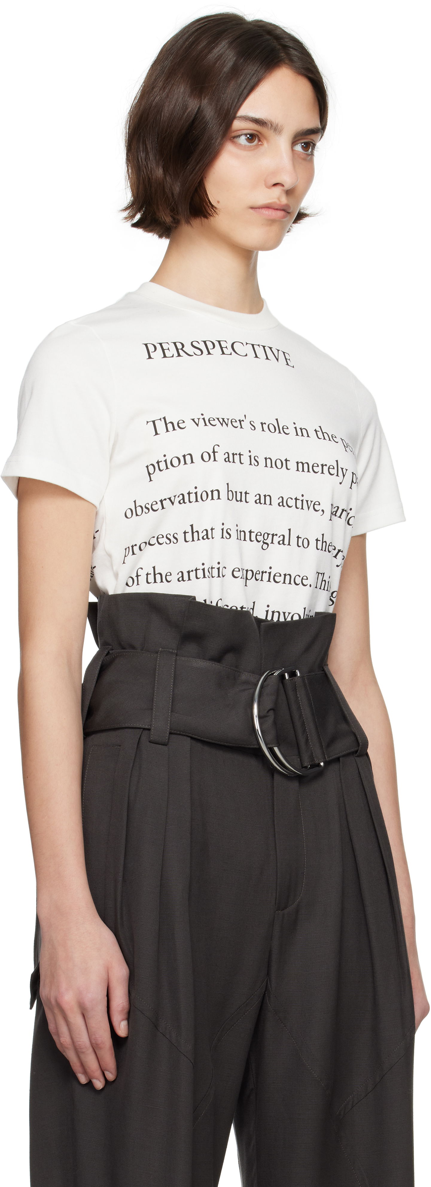 T-shirt JW Anderson JW Anderson Text Print T-Shirt Hvid | JT0294-PG1510, 1