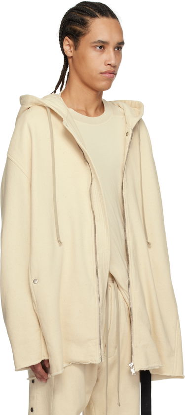 Sweatshirt Rick Owens Rick Owens DRKSHDW Peter Zipped Hoodie Beige | DU01E3289 FN, 1