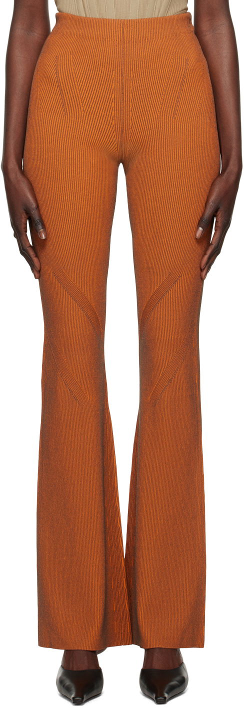 Leggings Dion Lee Angled Knit Trousers Orange | C7154R23
