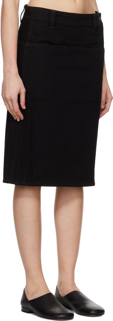 Nederdel LEMAIRE Straight Denim Midi Skirt Sort | SK1040 LD1004, 1