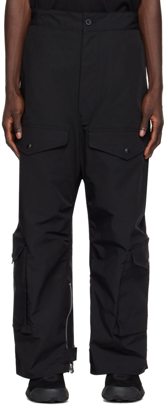 Cargo bukser Junya Watanabe Velcro Tab Cargo Pants Sort | WM-P007-051