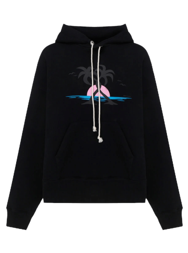 Sweatshirt Palm Angels Hugging Palms Hoodie Sort | PMBB058S22FLE0201020