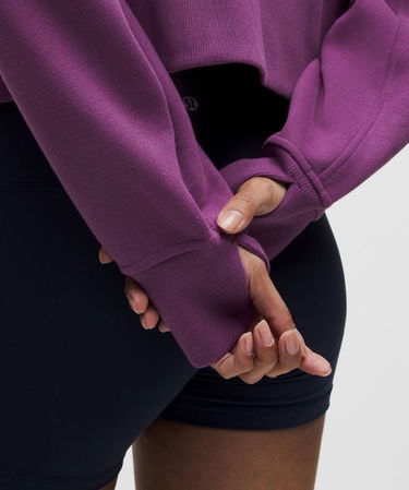 Sweatshirt lululemon Oversized Cropped Full Zip Hoodie Lilla | prod20000051, 6