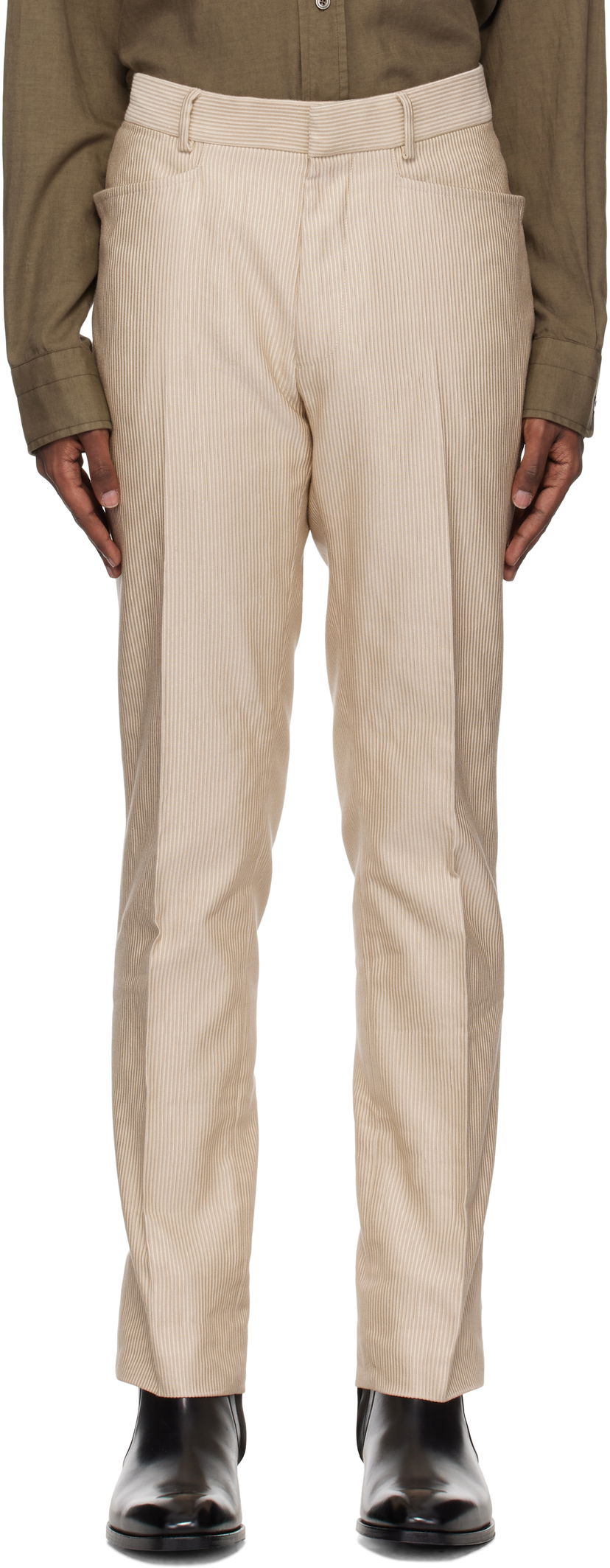 Bukser Tom Ford Cord Dyllan Trousers Beige | PLPW01-CSS10